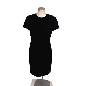 Preview Collection Vintage 80s Size 4P Lined Black Shift Dress